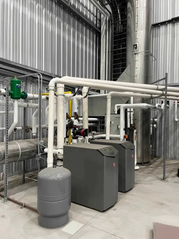 Boilers installation for infloor rsheat